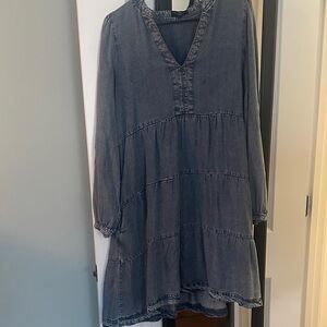 Velvet Heart Long Sleeve Denim Dress